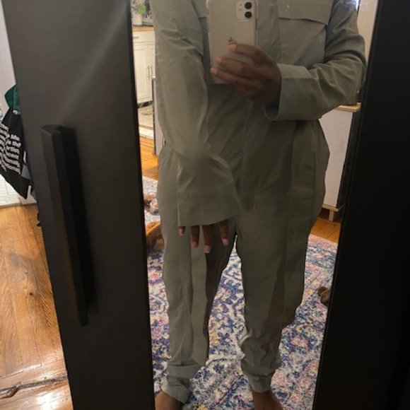 Carbon 38 Stretch Cargo Jumpsuit- Army Green - Picture 4 of 6